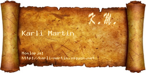 Karli Martin névjegykártya